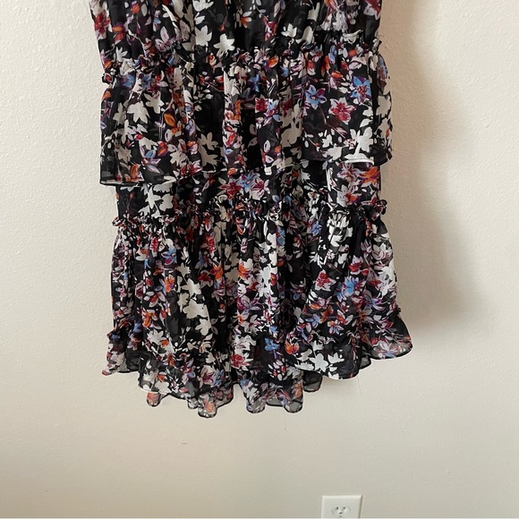 MISA Fleur Ruffle Floral Print Dress XS - Picture 4 of 9